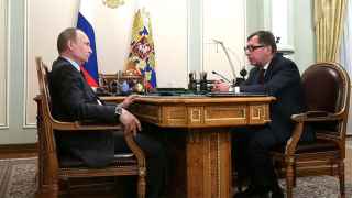 Петр Авен на встрече с Владимиром Путиным
